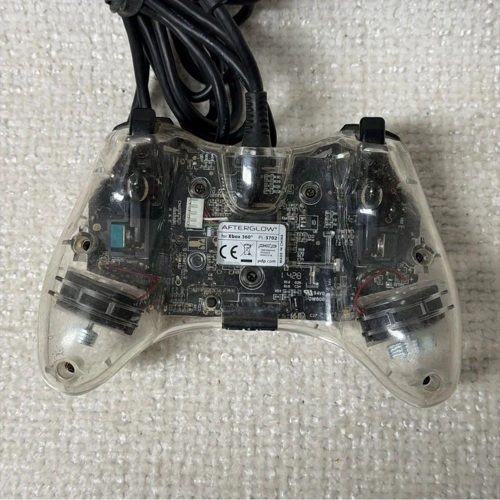 Clear AfterGlow Wired Controller Microsoft XBOX 360 PC PL-3602
